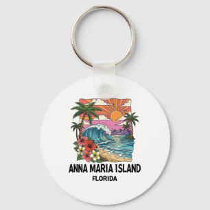 Anna Maria Island Tropisk Strand Souvenir Semester Nyckelring