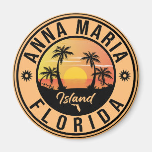 Anna Maria ö Florida Beach Retro Souvenir Magnet