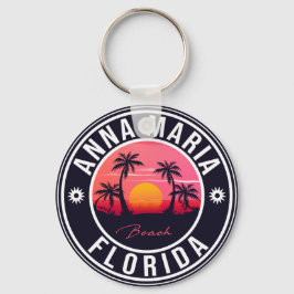 Anna Maria ö Florida Beach Retro Souvenir Nyckelring