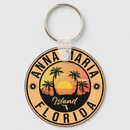 Anna Maria ö Florida Beach Retro Souvenir Nyckelring