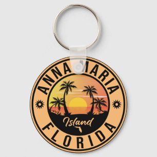 Anna Maria ö Florida Beach Retro Souvenir Nyckelring