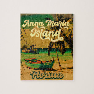 Anna Maria ö Florida Beach Retro Souvenir Pussel