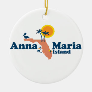 Anna Maria ö - kartadesign Julgransprydnad Keramik