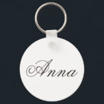 "Anna" med namnet Basic Round Keychain Nyckelring<br><div class="desc">"Anna" med namnet Basic Round Keychain. Det innehåller brunt färgad "Anna".</div>