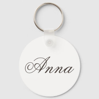"Anna" med namnet Basic Round Keychain Nyckelring