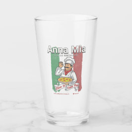 Anna Mia Italienska Restaurant - Vintage Collector Glaskopp
