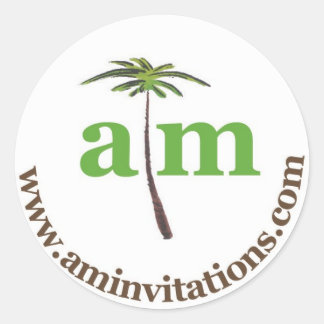 Anna Murray-inbjudningar Runt Klistermärke