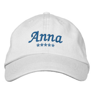 Anna Namn Broderad Keps