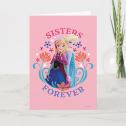 Anna och Elsa | Strumpor med blommor Kort