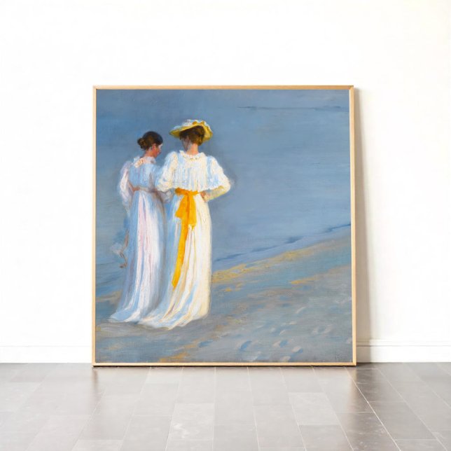 Anna och Marie på stranden, konst Poster (Skapare uppladdad)