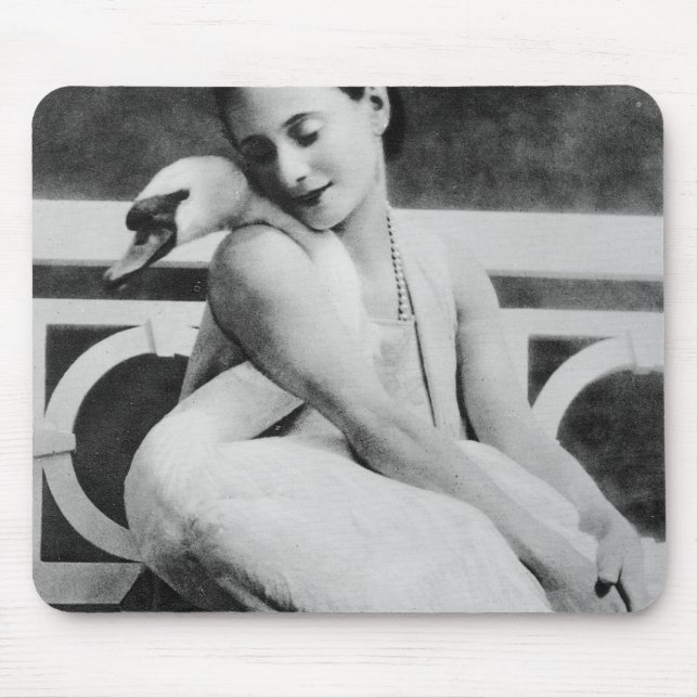 Anna Pavlova med henne älsklings- svanjack, c.1905 Musmatta (Framsidan)