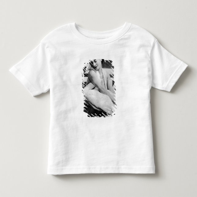 Anna Pavlova med hennes svan Jack, c.1905 Tee (Framsida)
