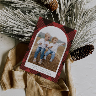 ANNA Red Pput Modern Family Photo God jul Julkort