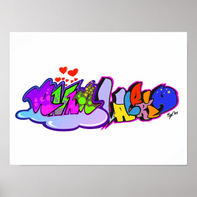 Anna Valeria Graffiti Poster (Framsidan)