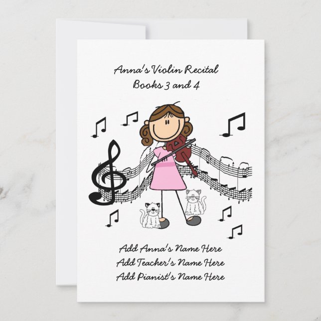 Anna ViolinSkäl Inbjudningskort (Framsida)