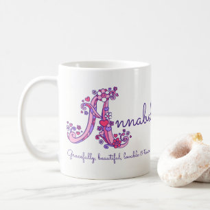 Annabel känd menande dekorativ A monogrammugg Kaffemugg