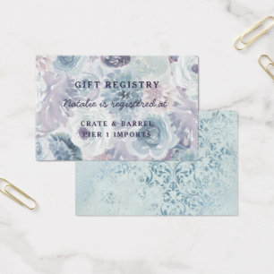 Annabelle Blommigt Shower Gift-registerinfogningsk Visitkort
