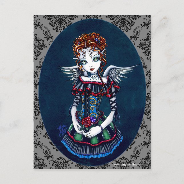 Annabelle Gothic Victorian Angel Postcard Vykort (Framsida)