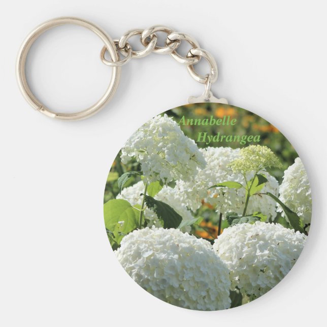 Annabelle Hydrangea Nyckelring (Framsidan)