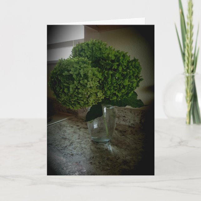 “Annabelle Hydrangea” Snart Bättre-Kort Kort (Framsida)