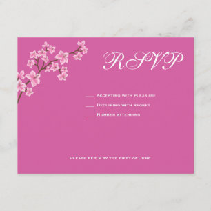 Annabelle Rosa Blommor Bat Mitzvah RSVP OSA Kort