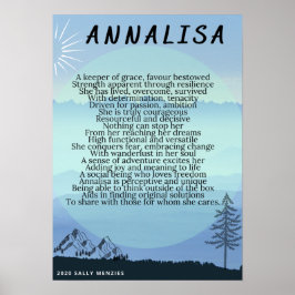’Annalisa’ Namn Dikt Poster