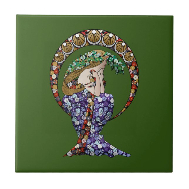 Annalise Art nouveau Kakelplatta (Framsidan)