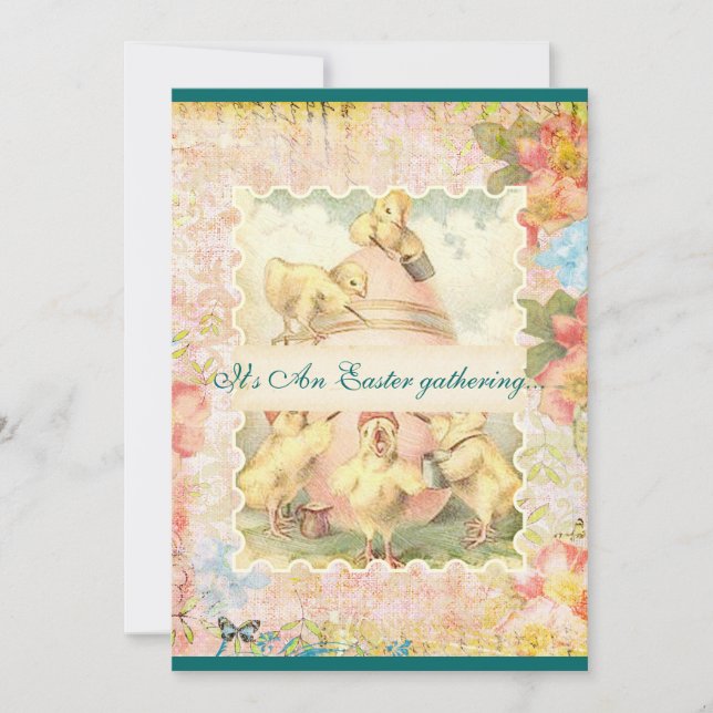 Annalkande inbjudan för påsk (Framsida)