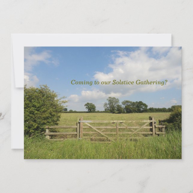 Annalkande inbjudan för sommarSolstice (Framsida)
