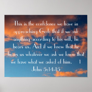 Annalkande John för gudbibelverse 1 5:14 - 15 Poster