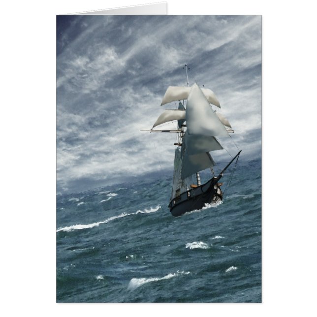 Annalkande storm hälsningskort (Framsidan)