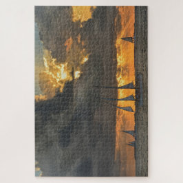 Annalkande storm vid solnedgång i Key West, Florid Pussel