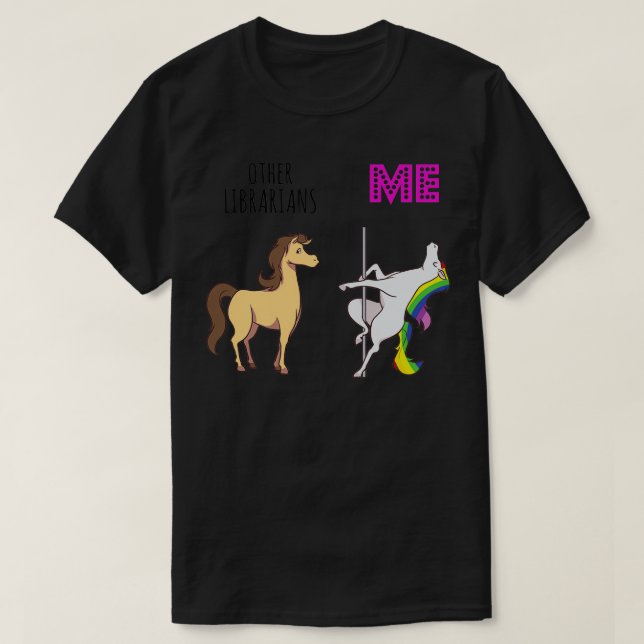 annan bibliotekarie Unicorn T Shirt (Design framsida)