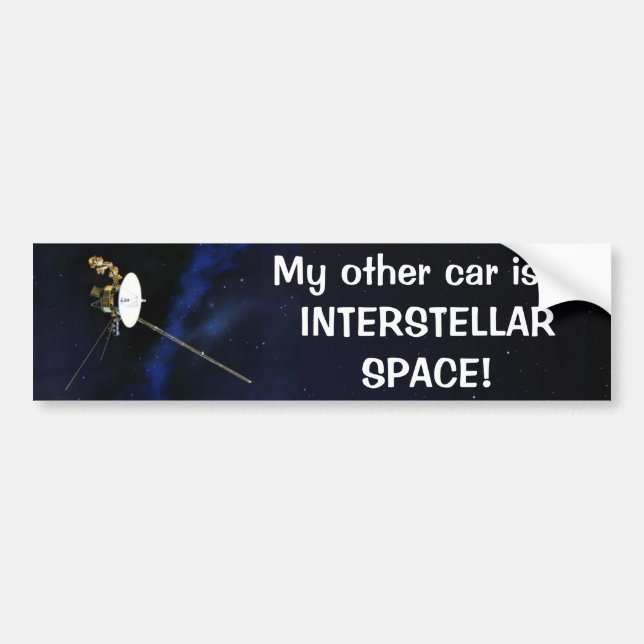 Annan bil är i INTERSTELLAR UTRYMME! Bildekal (Framsidan)