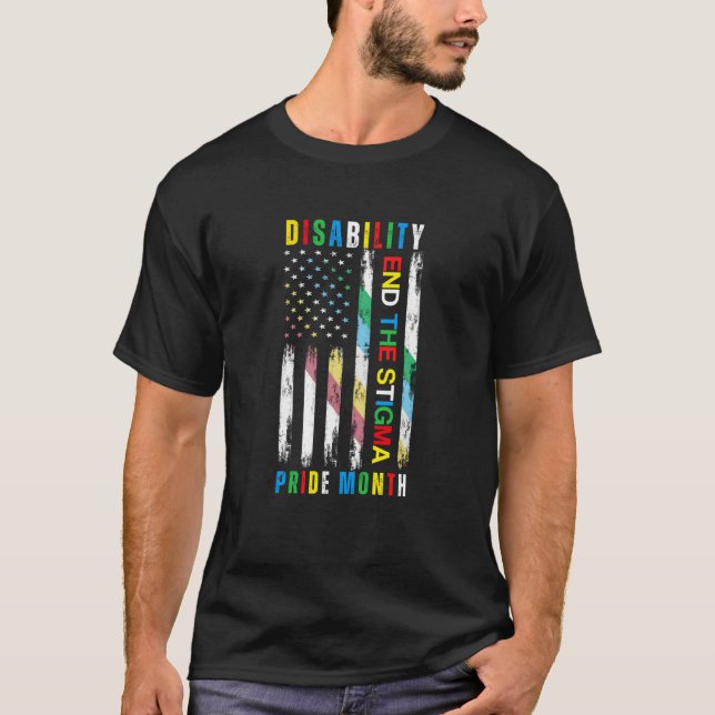 Annan Funktionsförmåga Inte Funktionshindrad USA F T Shirt (Framsida)