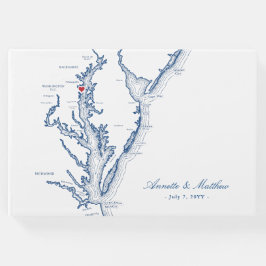 Annapolis Chesapeake Bay Kartong Bröllop Gästböcker