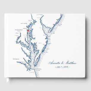 Annapolis Chesapeake Bay Kartong Bröllop Gästböcker
