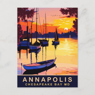 Annapolis, Chesepeake Bay, Maryland, Resa Vykort