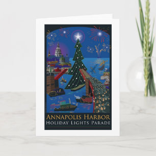 Annapolis Helgdag Ljus Parad Helgkort