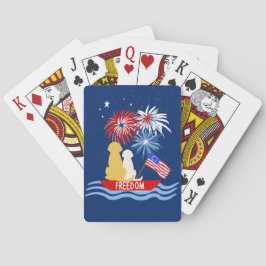 Annapolis Hundar 4:e juli Nattkort Casinokort