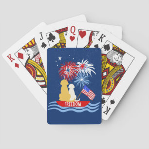 Annapolis Hundar 4:e juli Nattkort Casinokort