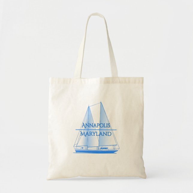 Annapolis Kustal Nautical Sailing Sailor Tygkasse (Framsidan)