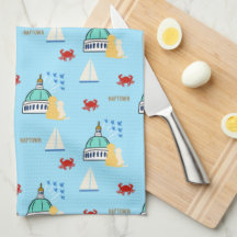 Annapolis Land, Sea Luft Dish Towel
