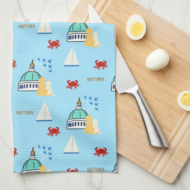 Annapolis Land, Sea Luft Dish Towel Kökshandduk (Vikt i Fjärdedel)