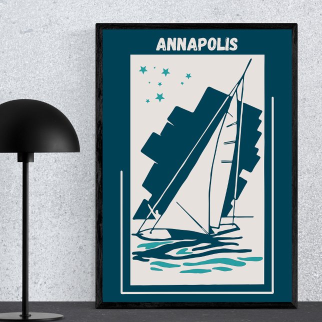 Annapolis, Maryland, Chesapeake - Vintage Sailing Poster (Skapare uppladdad)