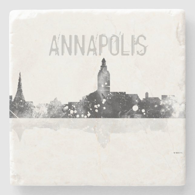 ANNAPOLIS MARYLAND HORISONT - stendrinkkustfartyg Underlägg Sten (Framsidan)