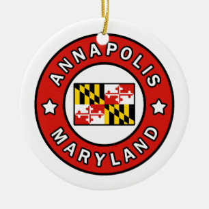 Annapolis Maryland Julgransprydnad Keramik