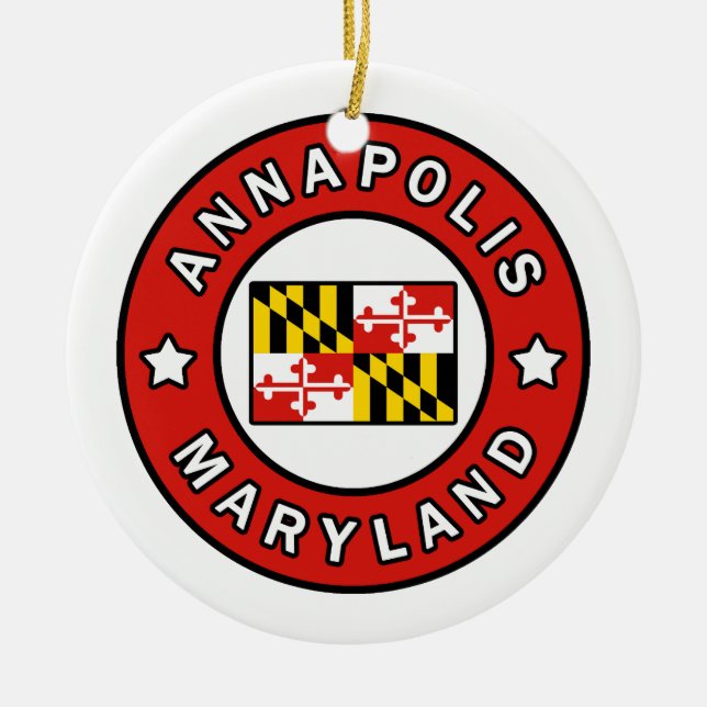 Annapolis Maryland Julgransprydnad Keramik (Framsidan)