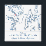Annapolis Maryland Karta Destination Wedding Favor Magnet<br><div class="desc">Snabb och enkel beställning! De här magneterna från Annapolis MD karta gör att underbara Virginia bröllopsfavoriter inkluderar välkomstpåsar för Maryland-bröllopet. Flytta hjärtat genom att klicka på "Redigera med design verktyg" under "Anpassa". I karta i Annapolis och Kent-öarnas konstverk i kustområdena Karta är det Annapolis, Kent Island, Cape St. Claire, Arnold,...</div>