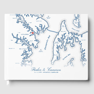 Annapolis Maryland Karta Destination Wedding Gästböcker